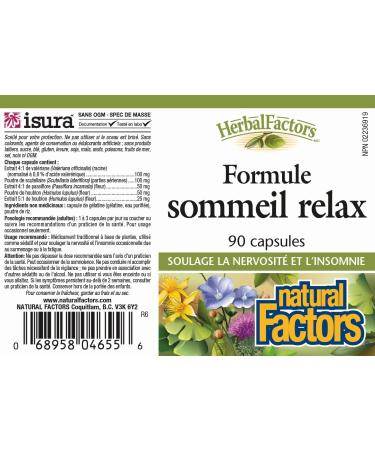 Natural Factors Sleep Relax - Valerian & Hops 90 Capsules for Restful Sleep - Buy Online on GoSupps.com