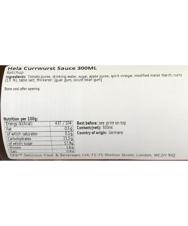 Hela Currywurst Sauce 300ML - Authentic German Currywurst Sauce - Buy Online on GoSupps.com