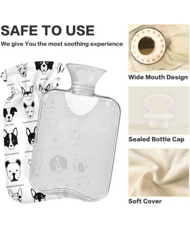 Buy Naanle Dog Breeds Hot Water Bottle - 2L Large Thermal Relief for Bed & Feet | Pain Relief & Cold Therapy | Eco-Friendly Transparent Bag - Ship Internationally - Buy Online on GoSupps.com