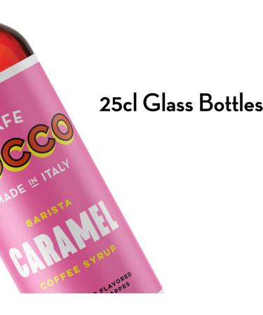 Cafe Pocco Coffee Syrup Set - 250ml Glass Bottles - Caramel & Vanilla - Enhance Your Lattes, Iced Lattes, and Frappes - Buy Online on GoSupps.com
