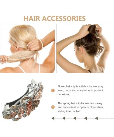 PATKAW Hair Barrette Rhinestone Barrette Women Hair Clip Nonslip Sparkly Bun Updo Hair Clip As Shown - Buy Online on GoSupps.com