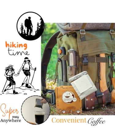 100% Arabica Medium Roast Ground Coffee 7 Single Serve Portable Pour Over Drip Coffee Pouches Hachidoori - Buy Online on GoSupps.com
