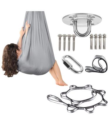 SSIMO Sensory sock calming therapy ceiling sensory toy stress relief fear autism ADHD ADS tactile objects for therapeutic playing (color: gray size: 150x280cm) 150x280cm gray