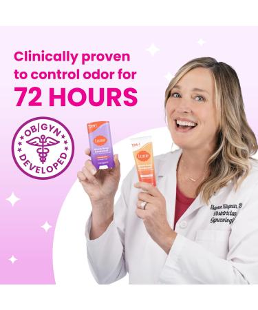 Lume Deodorant Plus Sweat Control - Smooth Solid Stick - Maximum Strength Antiperspirant - 72 Hour Odor And Sweat Control - Baking Soda Free Skin Loving - 2.6 ounce (Clean Tangerine) Pack of 2 - Buy Online on GoSupps.com