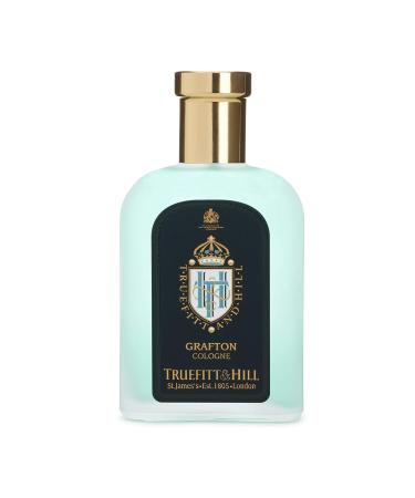 Truefitt & Hill Luxury Cologne - Grafton - Premium Long-Lasting Amber and Leather Men's Fragrance Presented in a Beautifully Etched Traditional Atomizer Bottle - 3.38 oz. - Buy Online on GoSupps.com