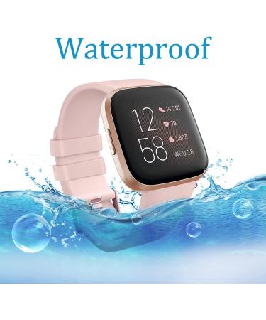 Vancle Silicone Sports Armband for Fitbit Versa | Replacement Bracelet for Versa 2 Versa Lite & SE - Pink (S) - Buy Online on GoSupps.com