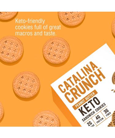 Buy Catalina Crunch Keto Peanut Butter Sandwich Cookies - 16 Cookies, 6.8 oz | Low Carb Snack - Buy Online on GoSupps.com