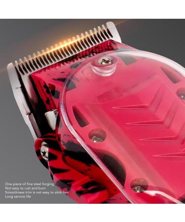 Electric Hair Trimmer Rechargeable Barber Clipper with Colorful Guided Combs LED Display Transparent Hair Cutting Tools for Home Salon (Red) - Buy Online on GoSupps.com