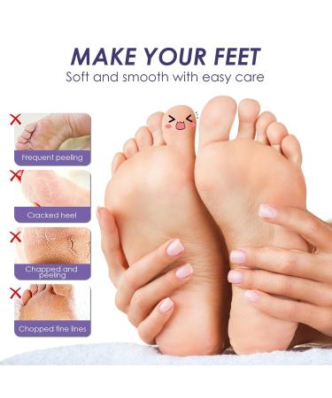 Exfoliating Foot Mask - 2 Pairs of Lavender & Roses Cornea Socks for Effective Foot Care | Unisex Dead Skin Remover - Buy Online on GoSupps.com