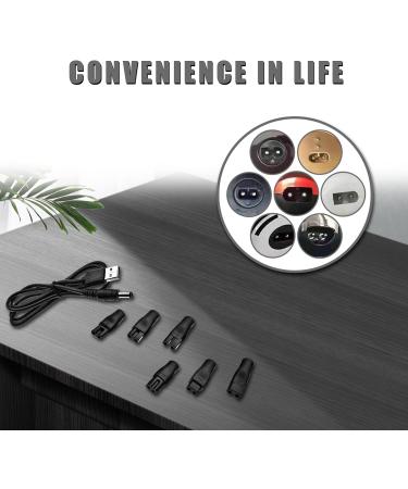 USB Shaver Charger Cable Kit 5V Shaver Charger Power Supplies with 6Pcs Electric Charging Cord Heads Replacement Power Lead Compatible with Various Shavers Beauty Devices and Other Charging Leads - Buy Online on GoSupps.com