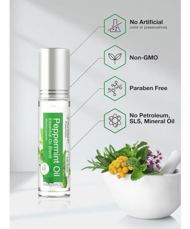 Horb ach Peppermint Oil Roll On Blend | .33 fl oz (Pack of 2) | Essential Oil Roller for Skin Peppermint 0.33 Fl Oz (Pack of 2) - Buy Online on GoSupps.com