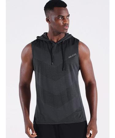 Neleus Men's Sleeveless Workout Tank Tops with Hoodie - 3 Pack (Black/Grey/Red) - Size Large | Style 5098 - Buy Online on GoSupps.com
