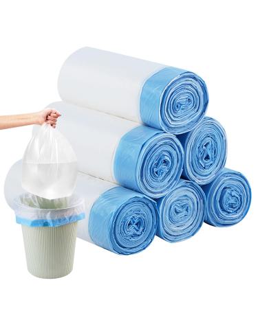 Bin Liners Recycling Bin Bags 6 Rolls(90PCS) Biodegradable Rubbish Bags with Drawstring Trash Bag Large Bin Liners for Bedroom Kitchen Office 19.69x17.72 Inch