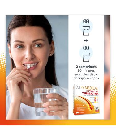 XLS MEDICAL Extra Strong - Weight Loss Aid - Triple Action - Reduces Calorie Absorption - 120 Tablets - Buy Online on GoSupps.com