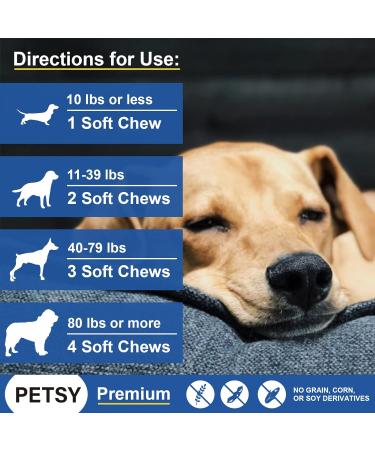 Organic Calming Dog Treats with Chamomile, Hemp Seed, Valerian, Passion Flower, Suntheanine & Melatonin - Duck Flavored Soft Chews (1 Tub) - Buy Online on GoSupps.com