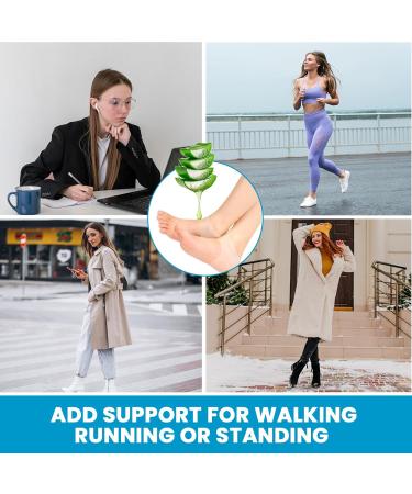 3 Pairs Silicone Heel Protectors with Aloe Vera - Sumiwish Gel Heel Pads for Cracked Heels Plantar Fasciitis & Achilles Tendonitis - Comfortable Relief for Men & Women - Buy Online on GoSupps.com