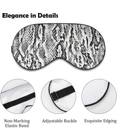 Premium Snake Skin Pattern Sleep Mask for Women - Adjustable Eye Shades with Elastic Strap for Ultimate Comfort - Buy Online on GoSupps.com