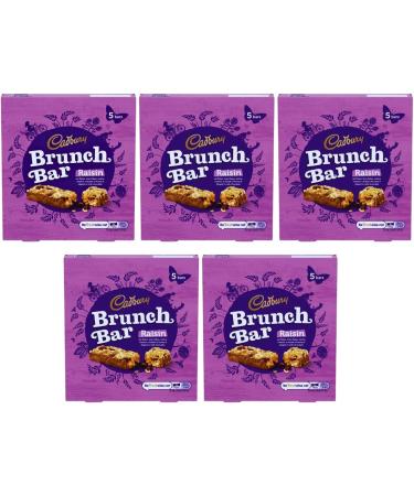 Cereal Bars Bundle With 5x Cadbury Brunch Raisin Cereal Bar 5x32g | Suitable for vegetarians | On The Go Snacks - Buy Online on GoSupps.com