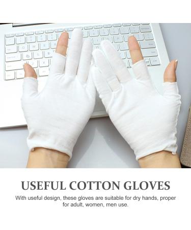 PATKAW Moisturizing Gloves Overnight 12 Pairs Fingerless Cotton Gloves for Dry Hands White Cotton Gloves for Men Women Washable Spa Cotton Inspection Gloves - Buy Online on GoSupps.com
