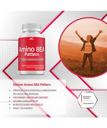 8 Essential Amino Pattern 8EA - 300 Vegan Capsules | Premium Amino Acids Supplement for Enhanced Performance - Buy Online on GoSupps.com