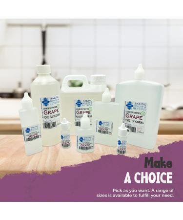 Baking Beauty and Beyond Concentrated Food Flavouring Oil - Dozen of Professional Quality Food Grade Flavouring Oil for Candy Making Baking Cooking Lip Balm and Lip Gloss - Grape (10ml) - Buy Online on GoSupps.com