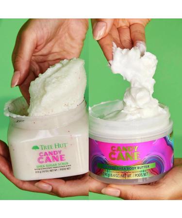 Tree Hut Candy Cane Holiday Gift Set: Shea Sugar Scrub & Whipped Body Butter (26.4 oz) - Buy Online on GoSupps.com