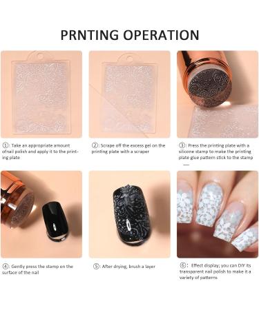 M/E Double Head Nail Stamp Set | Manicure Tools with Scrapers & Diamond Transfer | DIY Nail Art Essentials - Buy Online on GoSupps.com