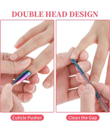 2PCS Stainless Steel Cuticle Pusher & Cutter Set for Manicure & Pedicure - Buy Online on GoSupps.com