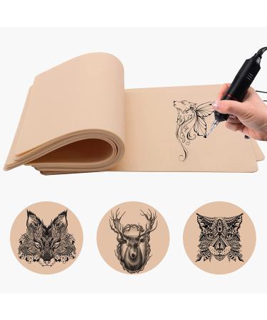 Autdor 10Pcs Blank Tattoo Practice Skin - Double Sided Fake Skin for Tattooing and Microblading - 7.4x5.6 inches - Ideal for Tattoo Artists - 10 Count - Buy Online on GoSupps.com