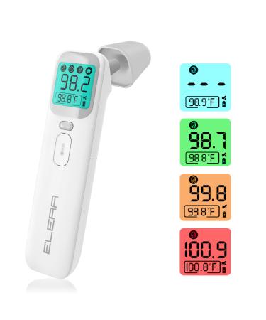 ELERA Baby Thermometer - Ear Thermometer for Kids Infants and Adults Digital Precision with Quick 1-Second Measurement 4-in-1 Non-Contact Design with Memory Function