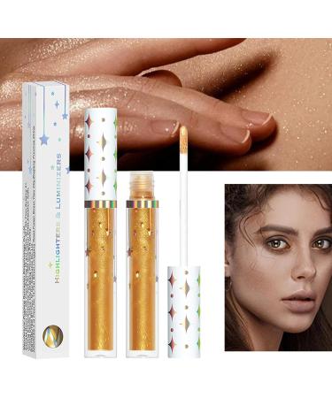 Liquid Highlighter for Face - Liquid Luminizer Sticks Waterproof Glow Liquid Highlighter Long Lasting Highlighter Shimmer for Cheeks 02# 1 count (Pack of 1) - Buy Online on GoSupps.com