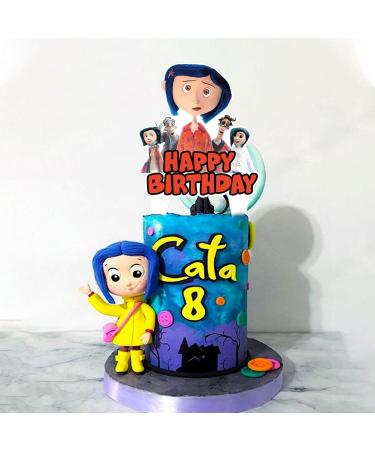 Coraline Cake Topper and Cupcake Toppers Set Coraline Birthday Party Supplies for Coraline Birthday Party Decorations - Buy Online on GoSupps.com