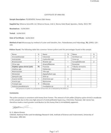 3kg Certified Royal Grade Yemeni sidr Honey Form Wadi Do ANI .unpasteurized Cold Extract.Money Back Guarantee - Buy Online on GoSupps.com