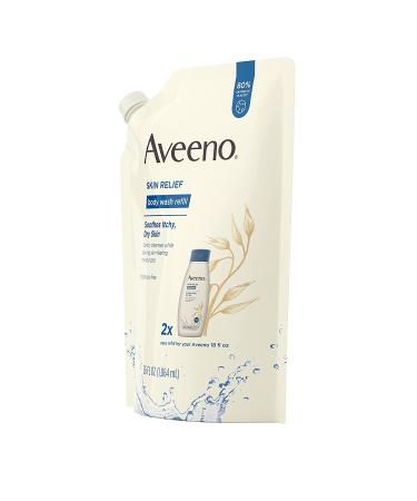 Buy Aveeno Skin Relief Body Wash Refill 36 Fl. Oz - Fragrance Free for Sensitive Skin - Buy Online on GoSupps.com