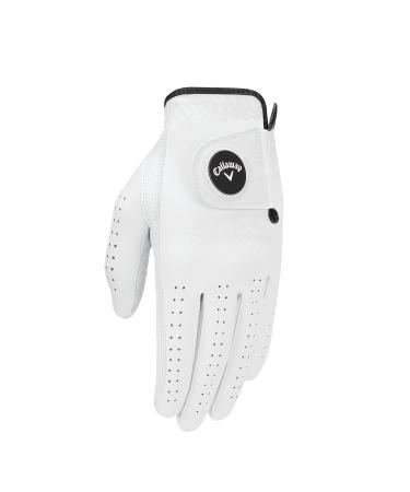Callaway Women's Opti Flex Glove Standard Medium White Worn on Left Hand