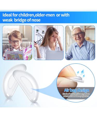 24 Pairs Silicone Glasses Nose Pads - Anti-Slip Transparent Pads for Sunglasses & Eyeglasses - Comfortable & Durable Guncut Apple Core Design - Buy Online on GoSupps.com