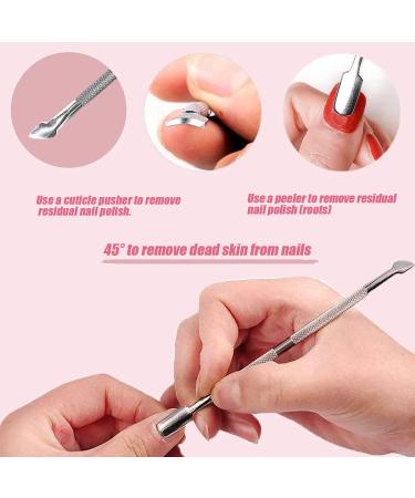 3-in-1 Cuticle Remover & Pusher Tool for Gel Polish Removal - Silver Set - Buy Online on GoSupps.com