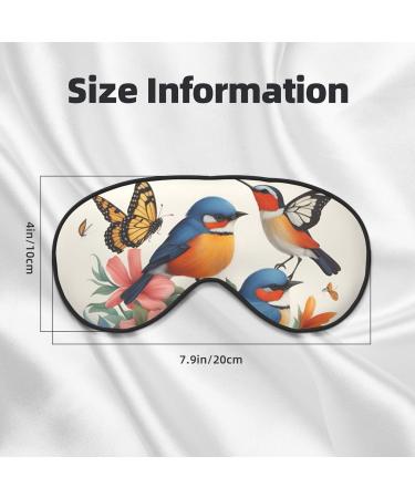 Buy BREAUX Birds Flowers Butterfly Print Double Sided Eye Mask - Blackout Eye Mask for All Night Sleep - Perfect for Women & Men - Buy Online on GoSupps.com