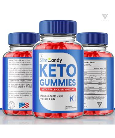 Keto ACV Gummies for Weight Loss - 2 Pack of Slim Candy Apple Cider Vinegar Supplement - 120 Gummies for Women and Men - Oprah Winfrey Approved - Shark Tank Slimcandy - Buy Online on GoSupps.com
