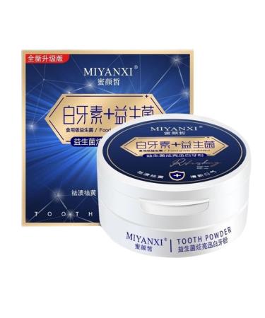 Miyanxi Tooth Powder Probiotic Teeth Whitening Powder Teeth Whitening Powder for white teeth tooth whitening powder effective distance spots through coffee smoking 50g (1 piece)