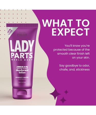 Super Fresh Lady Parts | Full Body & Private Parts Deodorant For Women | INVISIBLE CREAM for Privates Body & Skinfolds | Stop Odor & Stay Fresh|Aluminum Free Feminine Hygiene | Lightly Scented | 4oz Invisible Lotion 1 Pack - Buy Online on GoSupps.com