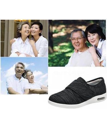 Mens Diabetic Shoes - Adjustable Memory Foam Non-Slip Orthopedic Sneakers for Swollen Feet - Light Gray Size 12 - Buy Online on GoSupps.com