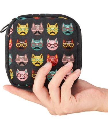 Storage Bags for Women: Cat Pattern Menstrual Cup Bandages & Teen Girls - Portable & Stylish Solution - Buy Online on GoSupps.com