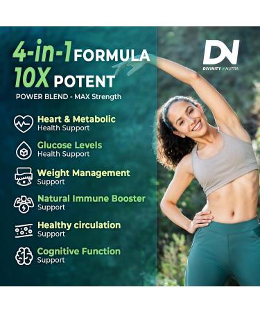 4-in-1 Berberine Supplement 1500mg Boost Immunity & Gut Health with Ceylon Cinnamon Bitter Melon & Ginkgo 60 High Potency Capsules for Metabolism Support - Buy Online on GoSupps.com