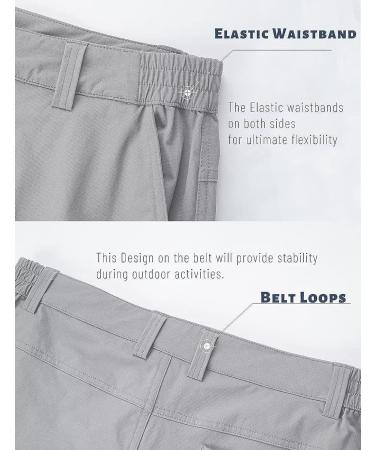 Magcomsen Men's Hiking Shorts - Water-Resistant Quick Dry Cargo Shorts | Light Grey 36 - Buy Online on GoSupps.com