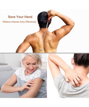 Extendable Back Scratcher with Massage Bead - Solid Wood Handle, Stainless Steel Claw - Handheld Massager for Women Men Adults - 1 Count - Buy Online on GoSupps.com