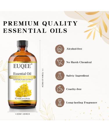 EUQEE Helichrysum Essential Oil 118ml - Pure Aromatherapy Oil for Diffusers & Humidifiers - Buy Online on GoSupps.com