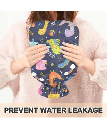 Buy Naanle Colorful Rainbow Dinosaur Heat Bottle - 1L Transparent Hot Water Bottle for Pain Relief Bed Hand & Feet Therapy - Ideal for Hot & Cold Use - Buy Online on GoSupps.com