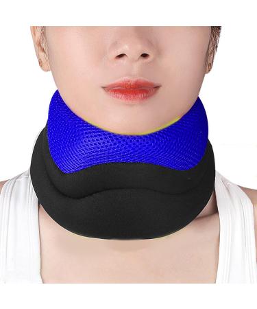 Anulely Schwam Halskrause - Soft Neck Collar for Relief | Comfortable Neck Wrap for Men & Women | Perfect for Sleeping Working & Traveling - Collarage Blue - Buy Online on GoSupps.com