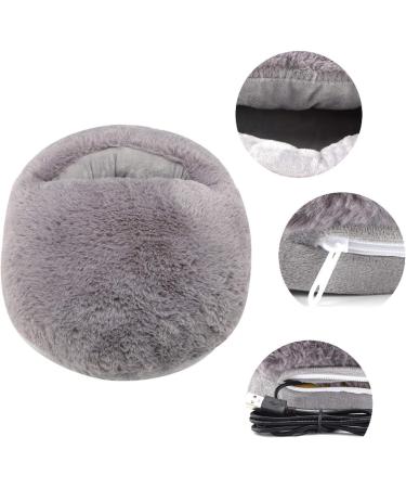 Yuecoom Electric Foot Warmer - USB Heated Cushion Slippers for Winter Comfort | Gray | International Shipping - Buy Online on GoSupps.com